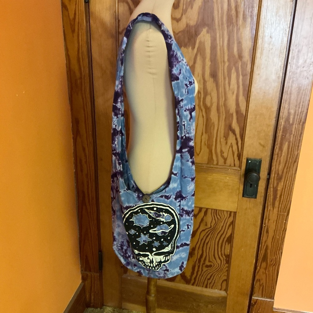 Grateful Dead Tie dye Batik Space Your Face Hippie Chic Hobo Bag - Picture 10 of 11